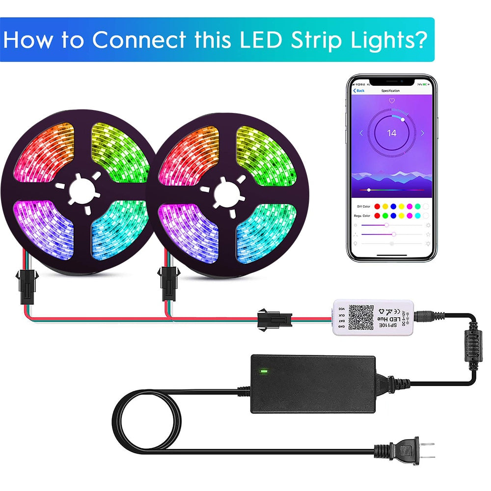 Charmazon™ LED Strip Lights Mobile App Remote Control