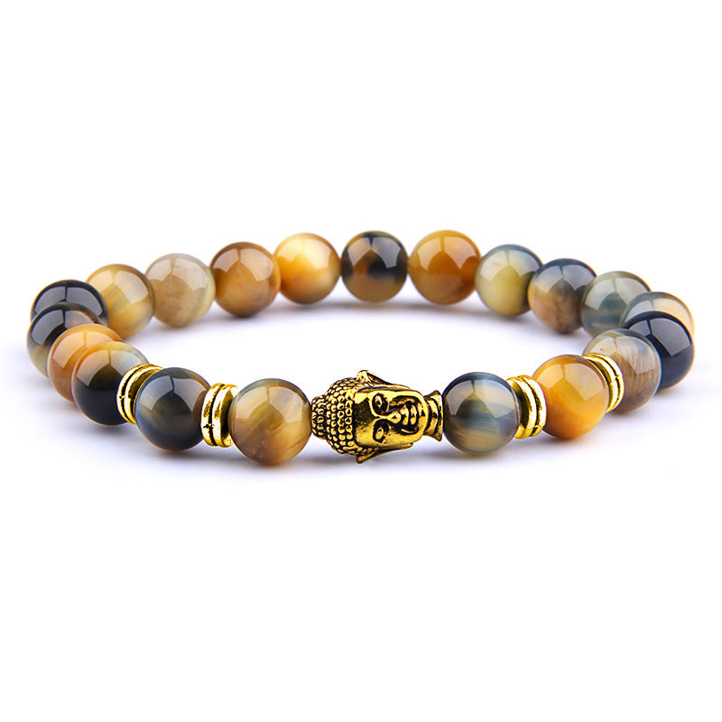 Golden Buddha Fantasy Tigers Eye Daily Meditation Bracelets