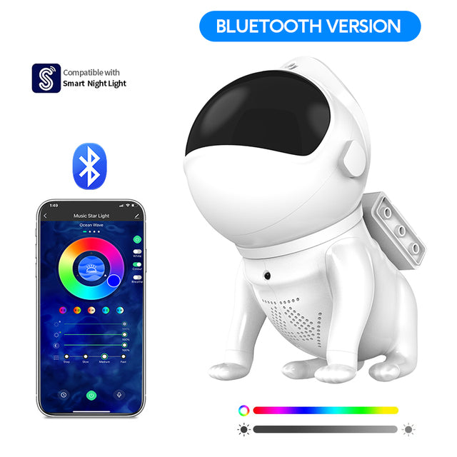 Meet SPARKS our Space Dog Galaxy Star Nebula Projector Bluetooth