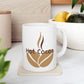 Hot Cocoa, Coffee Mug, Gift Mug, Holiday Mug, Cute Mug, White Mug, Ceramic Mug